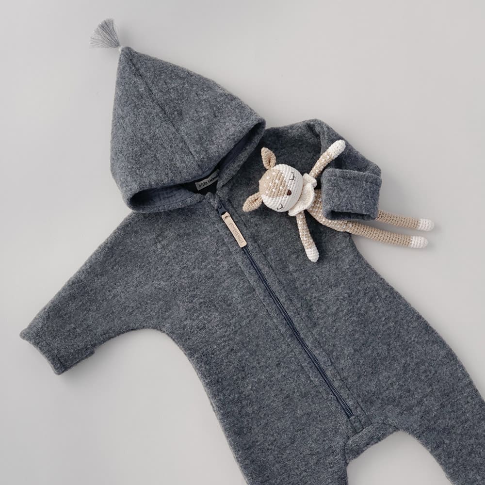 Wollfleece Overall - Grey/Dark Grey