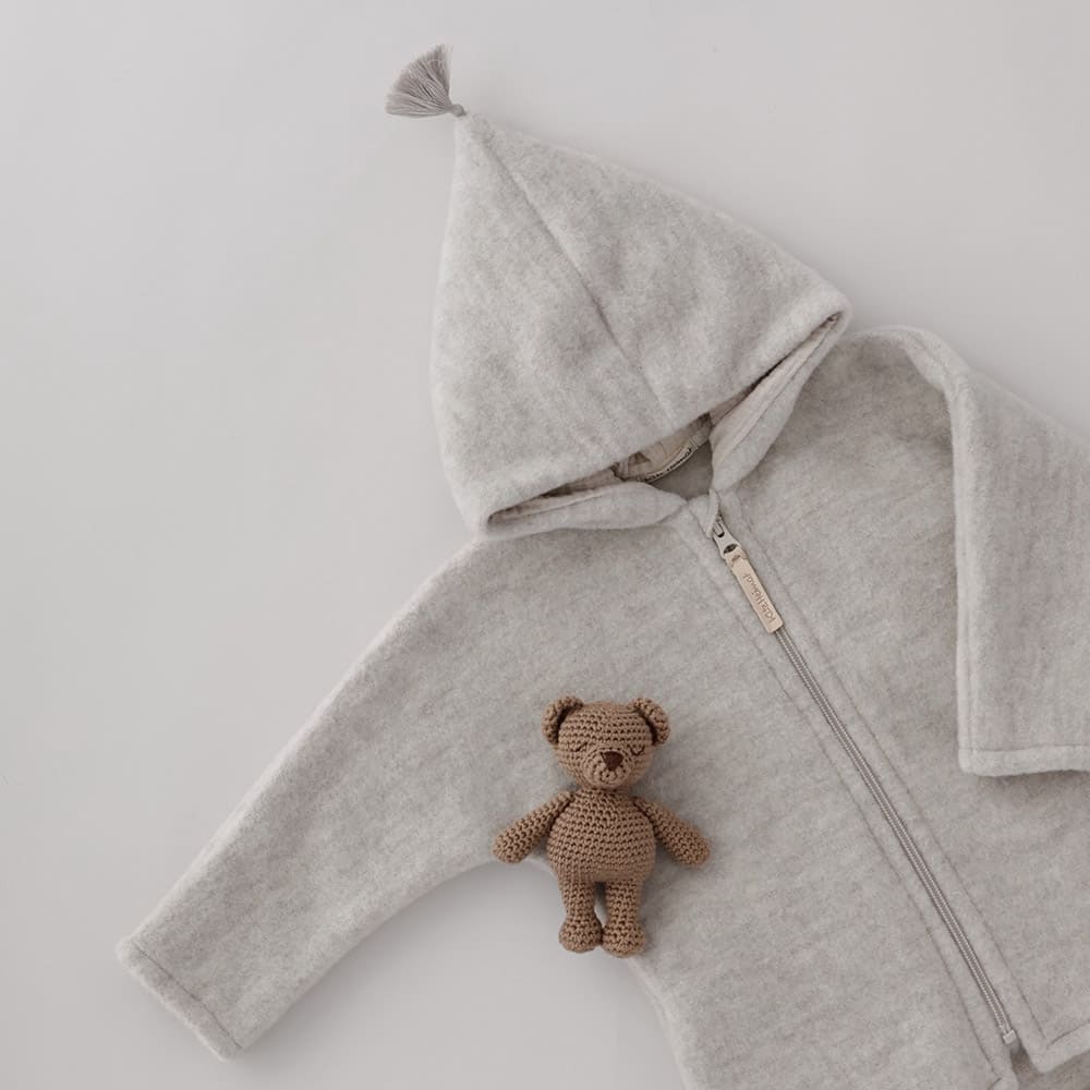 Jacke - Nude/Nude aus Bio-Merinofleece