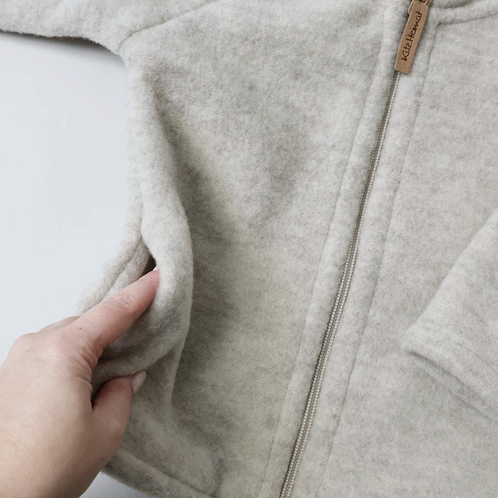 Jacke - Nude - Bio-Merinofleece