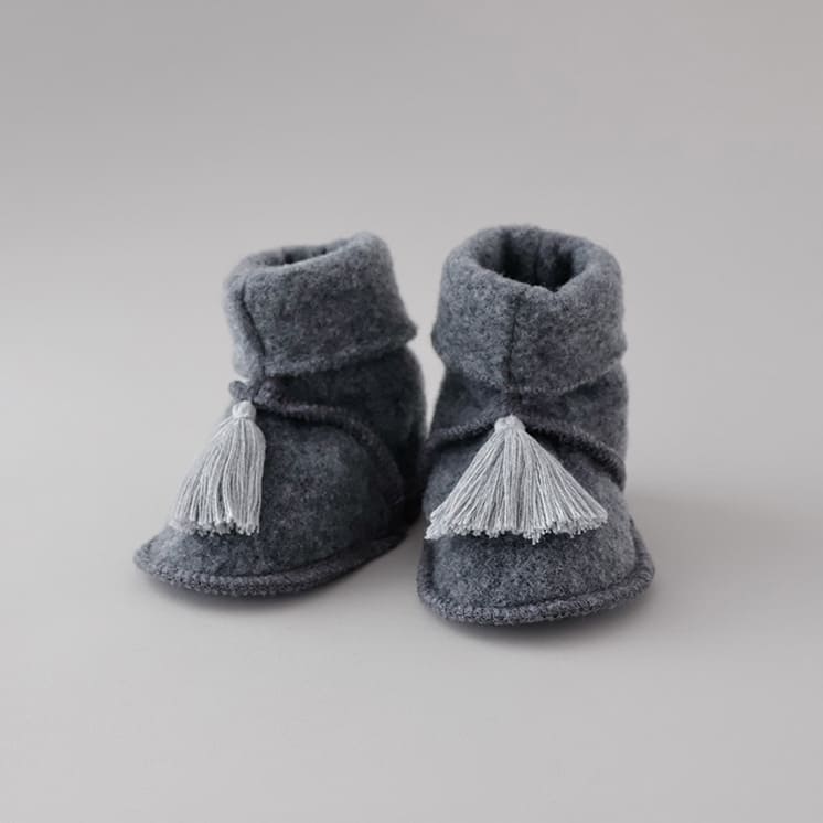 Trageschuhe - Grey/Light Grey aus Bio-Merinofleece