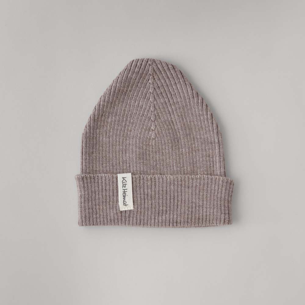 Strick-Beanie Mini - Greige