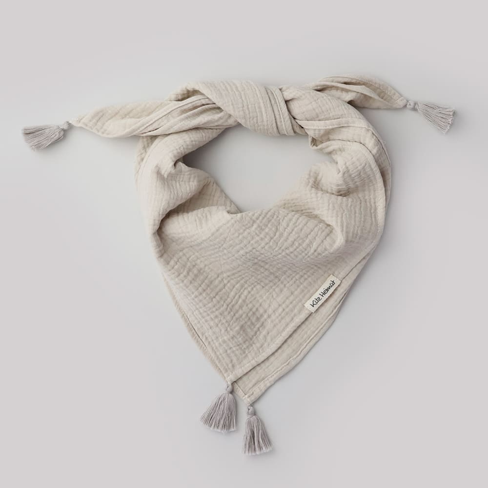 Weiches Musselin Tuch aus 100% Bio-Baumwolle für Kinder und Erwachsene in Nude/Nude (Gr. M-L).