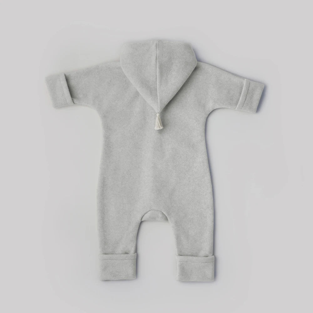 Overall - Soft Grey/Milk aus Bio-Baumwollfleece