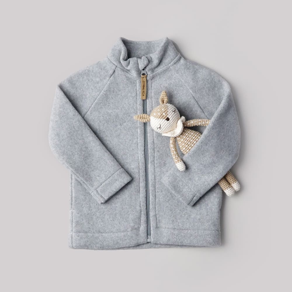 Jacke Baumwollfleece Light Grey