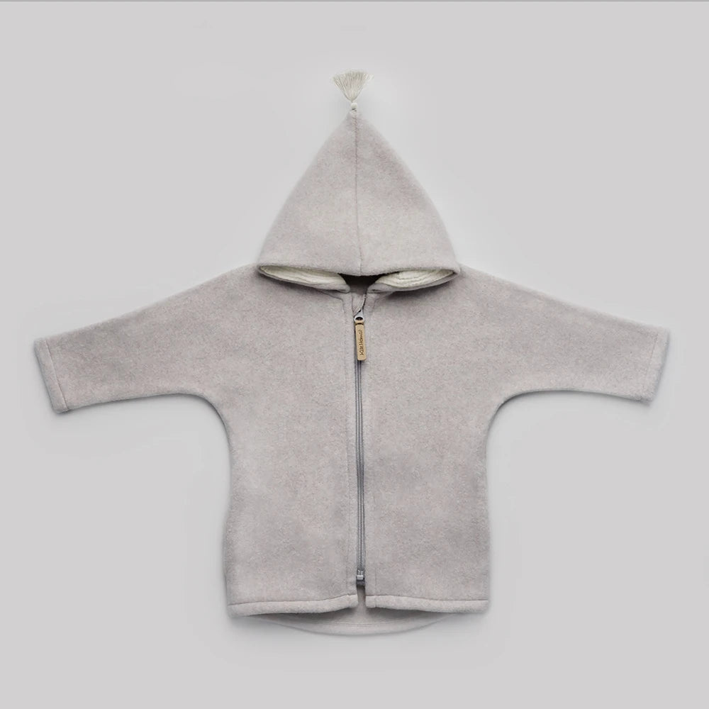 Jacke - Beige/Milk aus Bio-Baumwollfleece