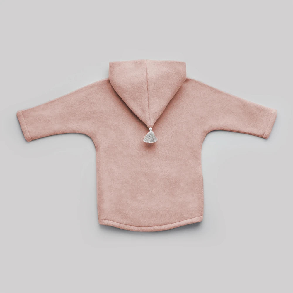 Jacke - Soft Rose/Milk aus Bio-Baumwollfleece