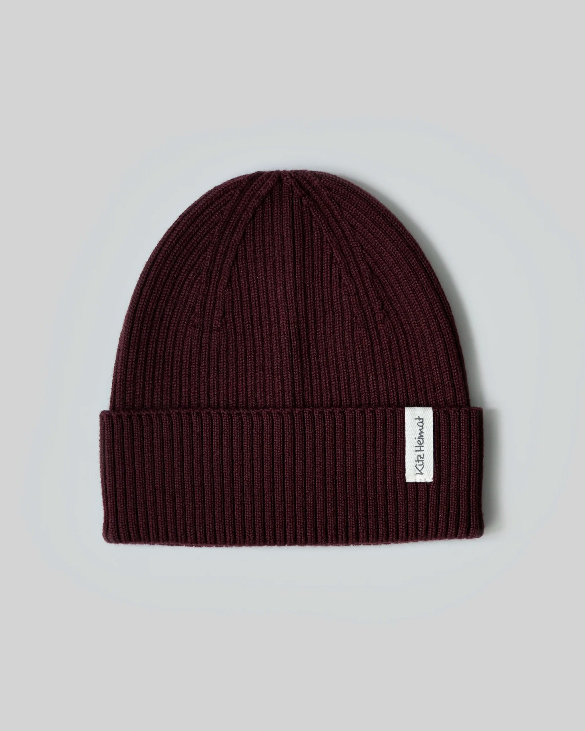 Merino Strick Beanie Kids - Burgundy