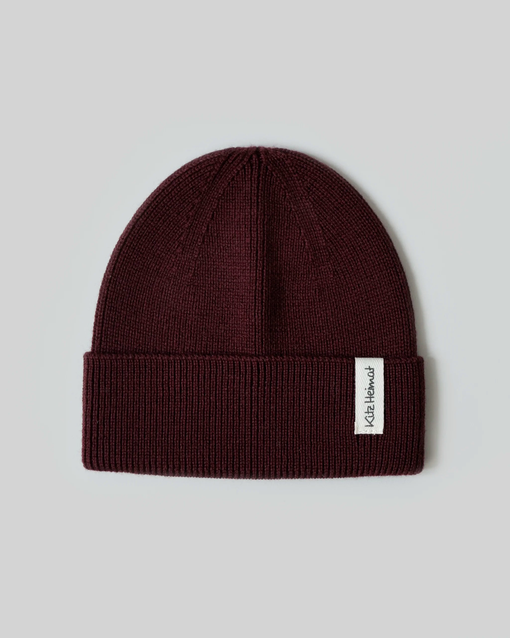 Merino Strick Beanie Kids - Burgundy