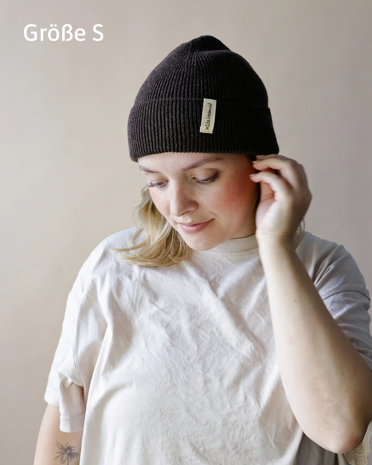 Merino Strick Beanie Adult - Coffee
