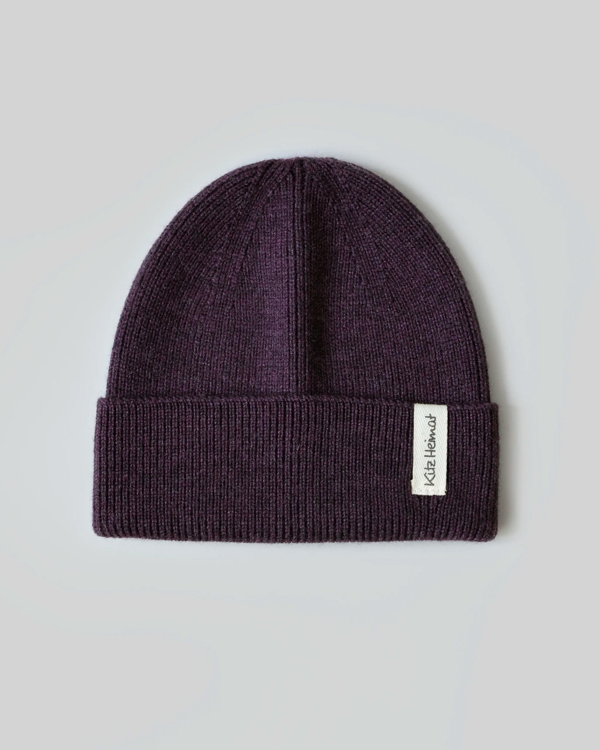 Merino Strick Beanie Kids - Plum
