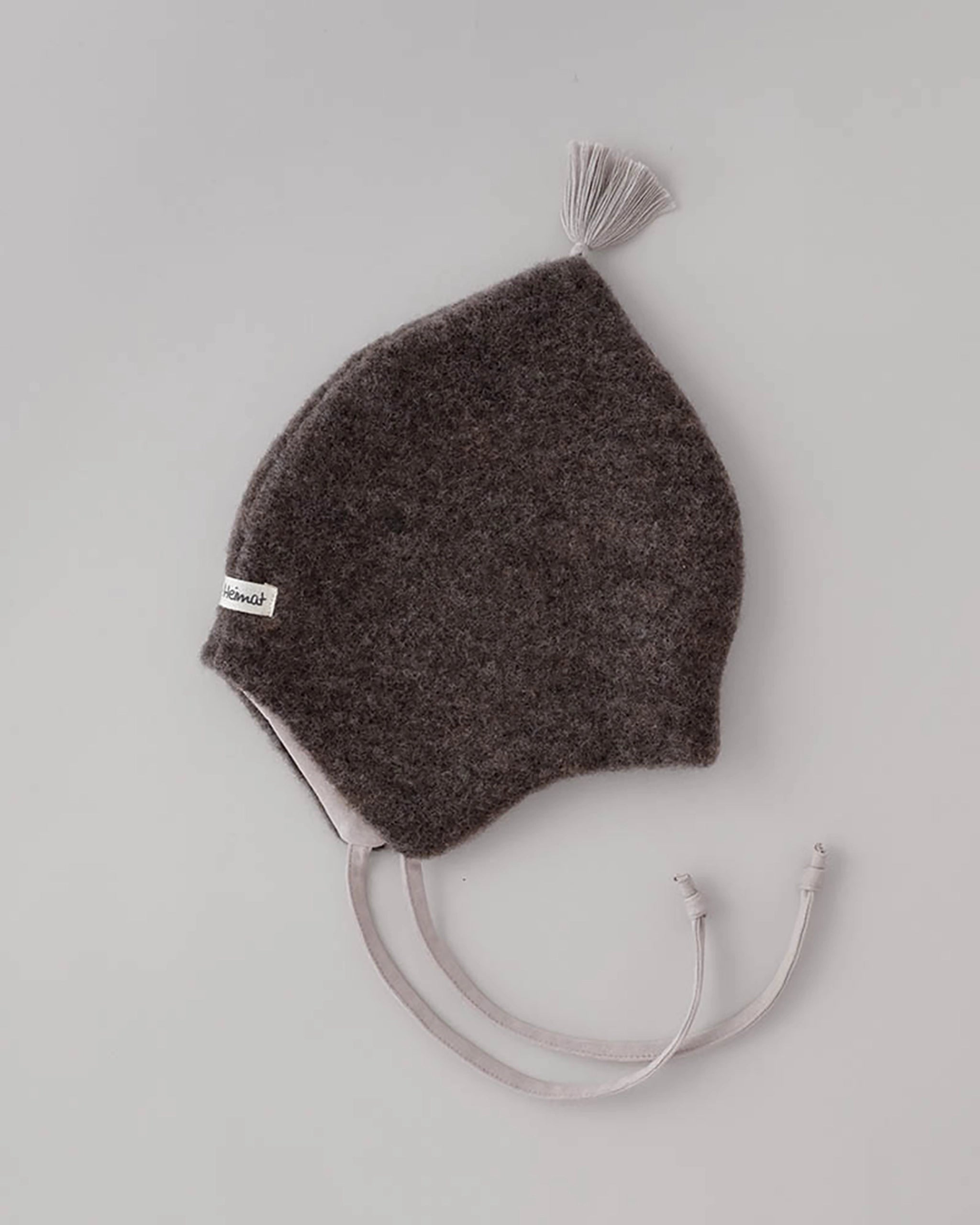 Wollfleece Babymütze - Chocolate/Nude