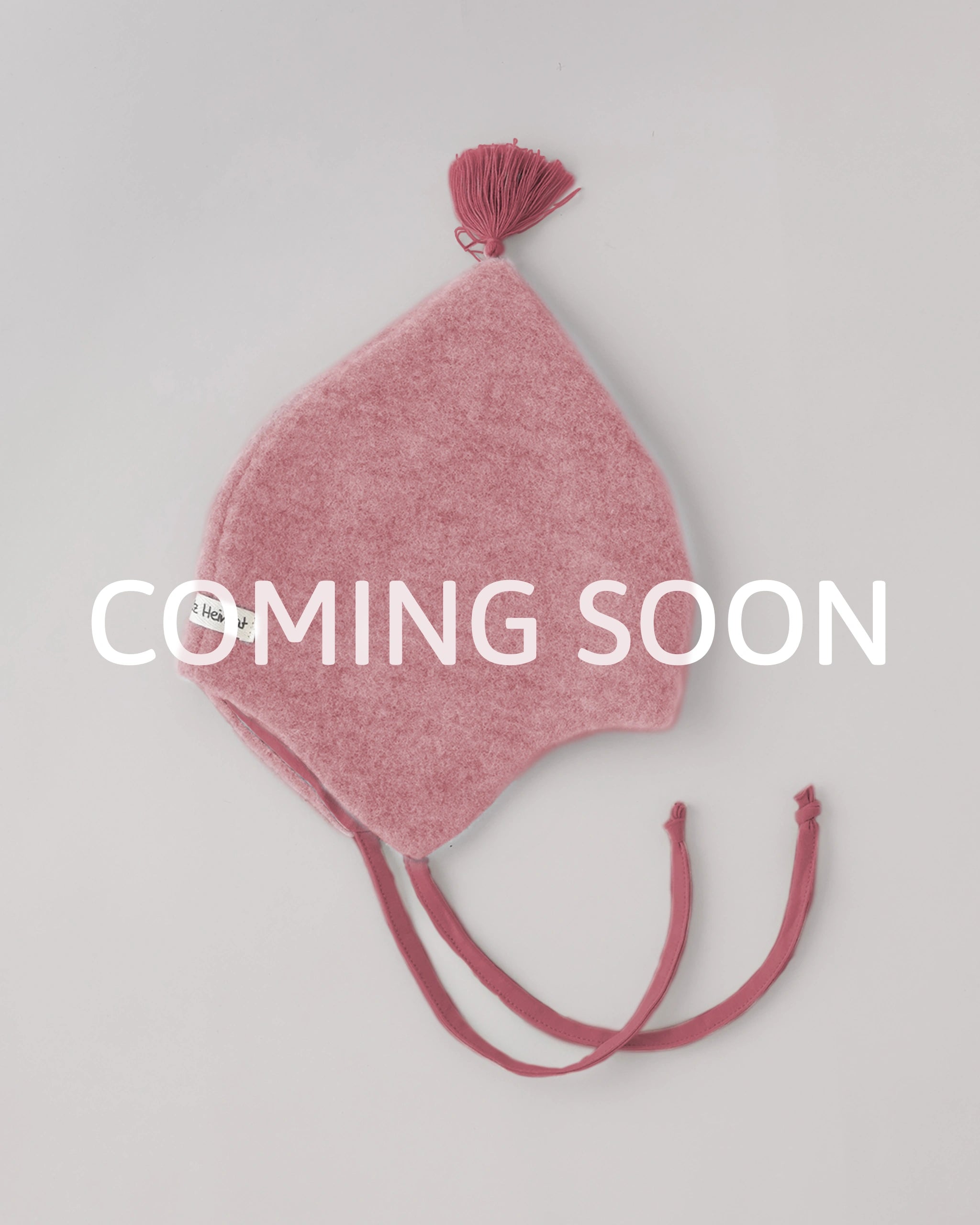Wollfleece Babymütze - Cloudy Rose/Rose