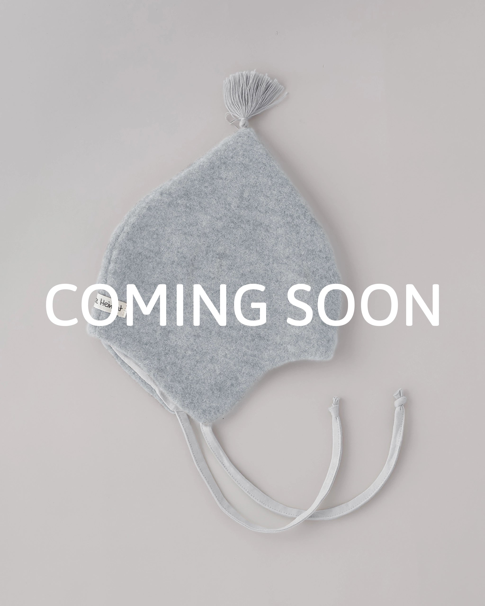 Wollfleece Babymütze - Sky Grey/Grey