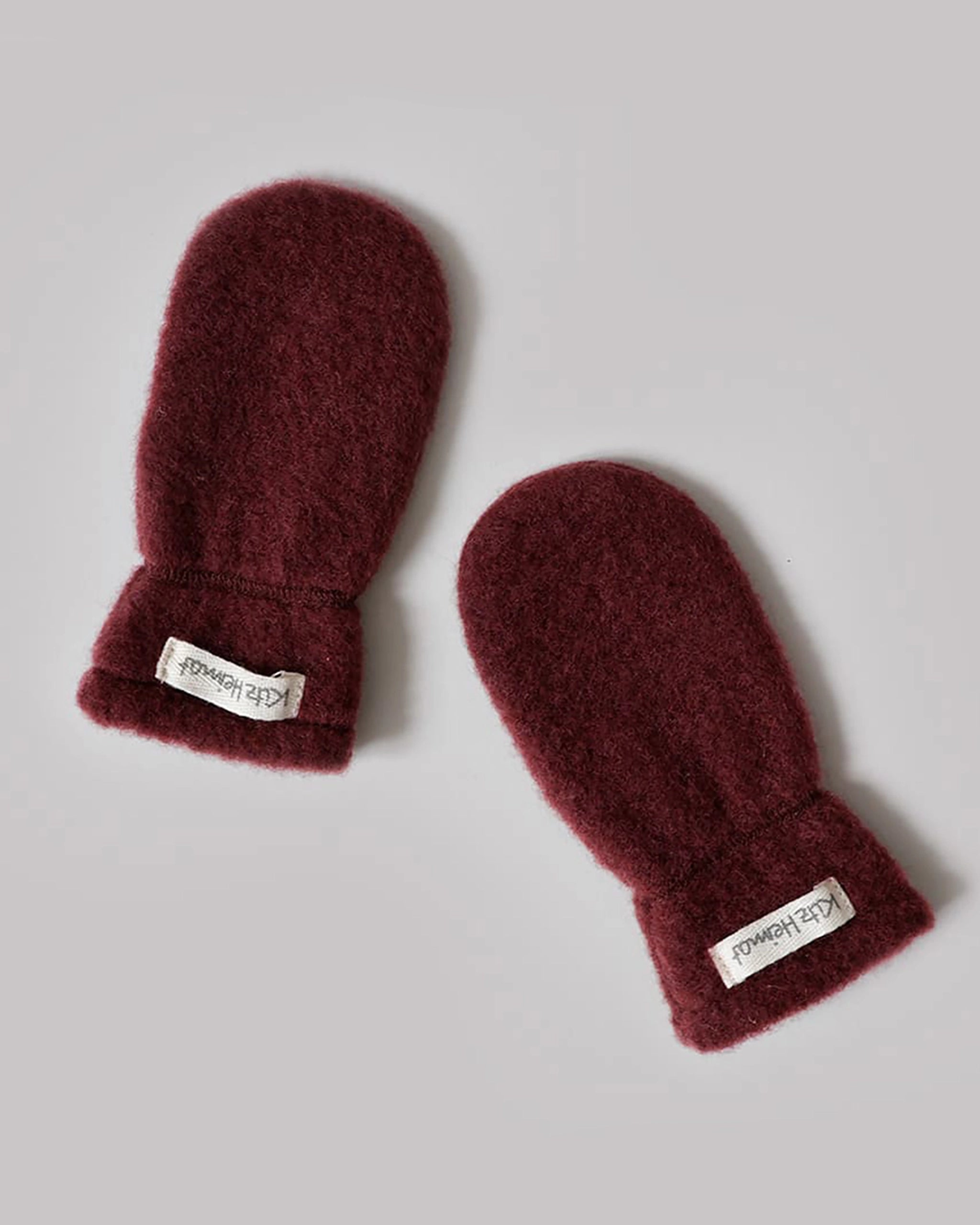 Wollfleece Fäustlinge - Burgundy
