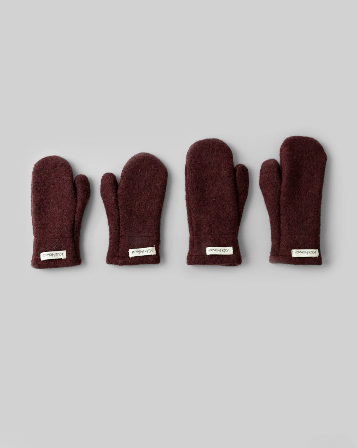 Wollwalk Fäustling Burgundy