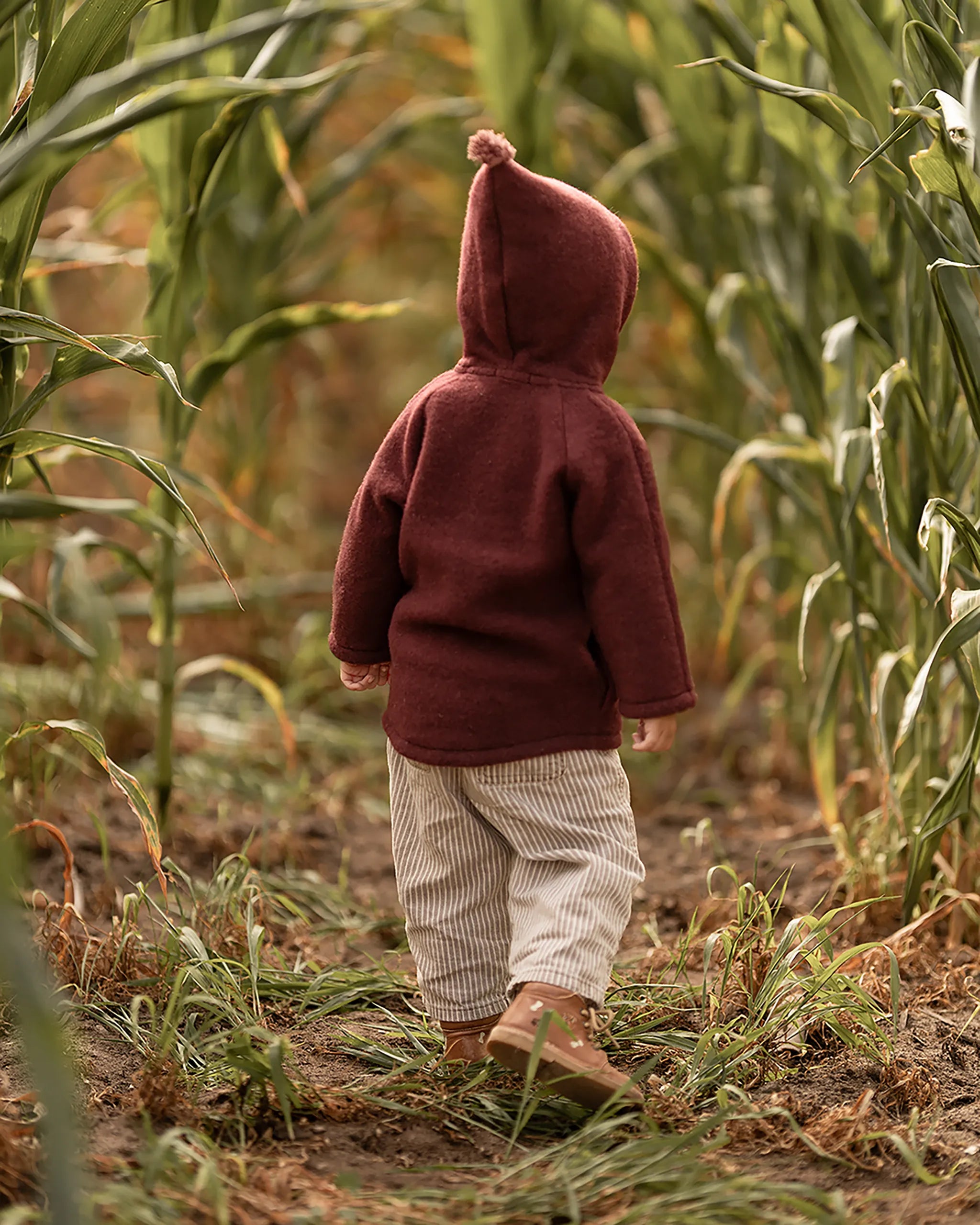 Wollfleece Jacke - Burgundy/Burgundy