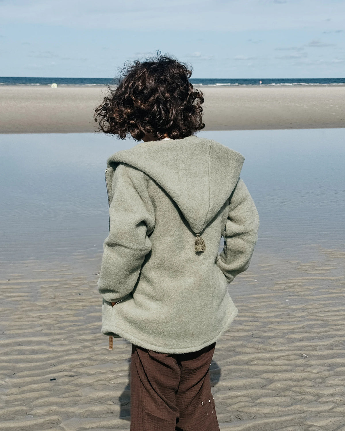 Wollfleece Jacke - Frost Green/Green