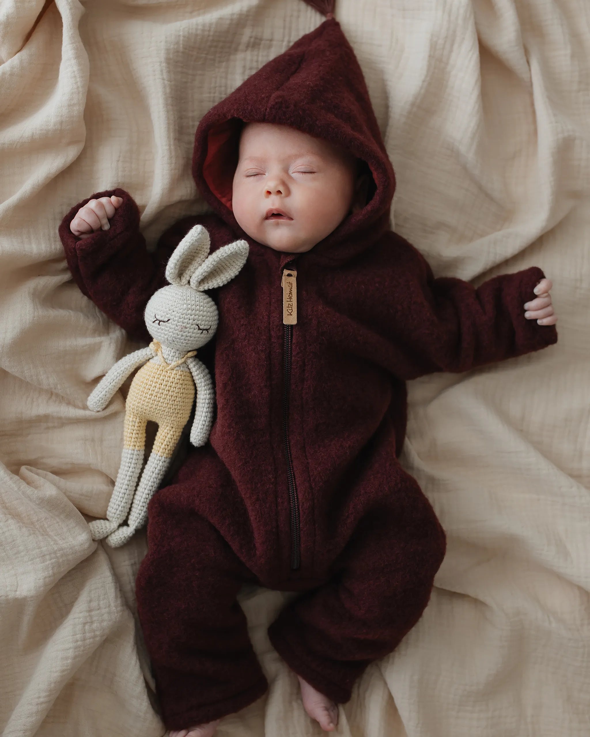 Wollfleece Overall - Burgundy/Burgundy