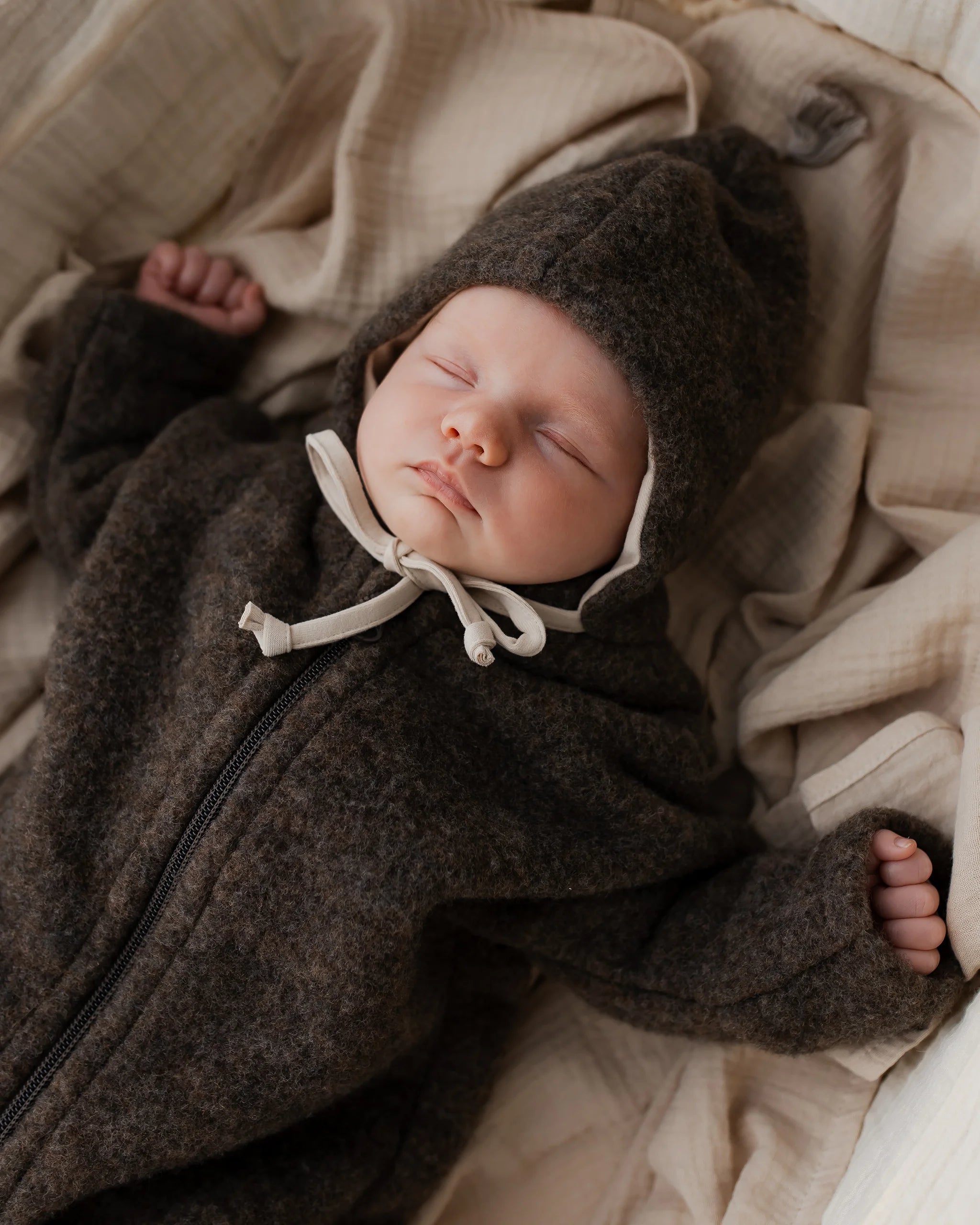 Wollfleece Overall - Chocolate/Nude