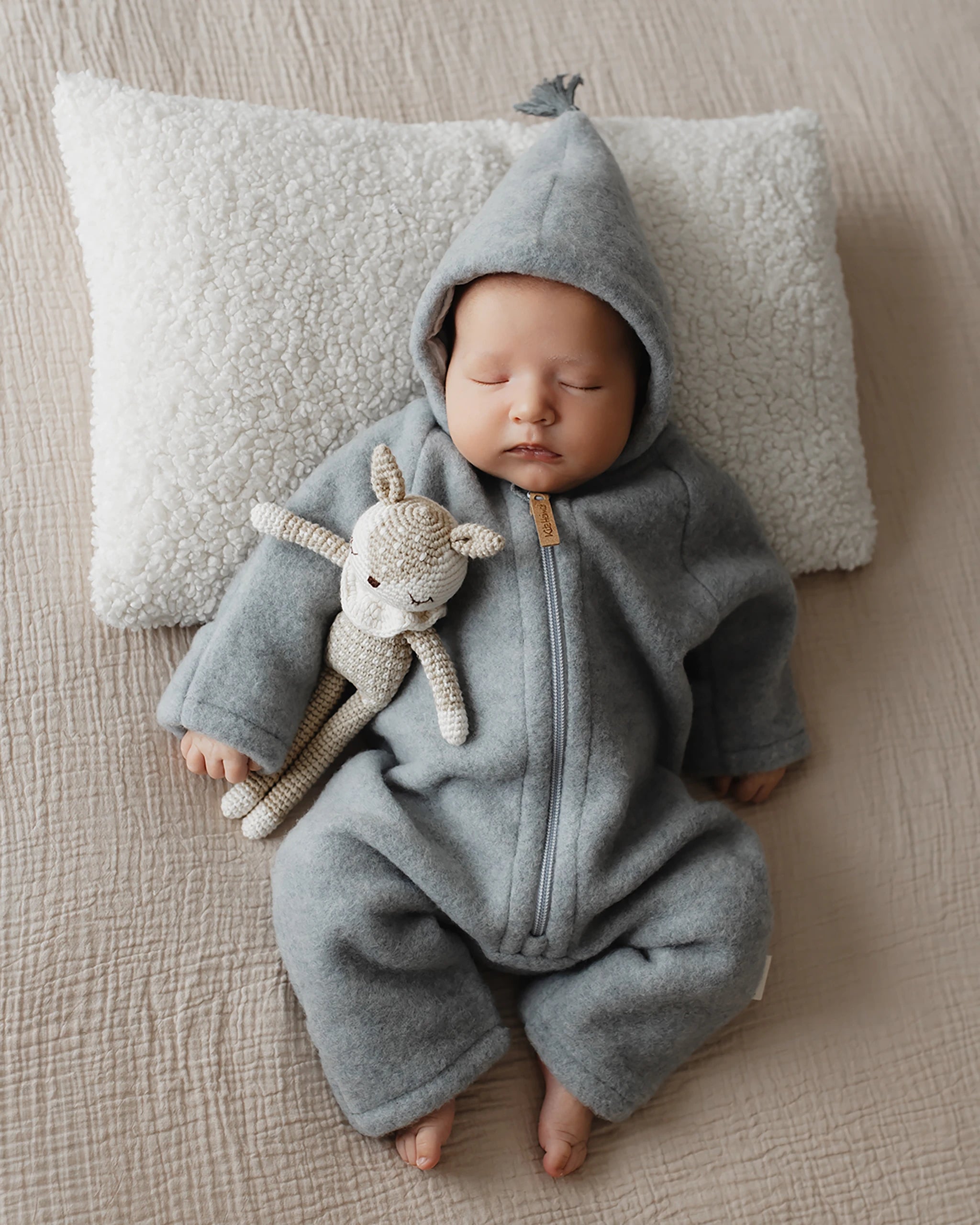 Wollfleece Overall - Sky Grey/Grey