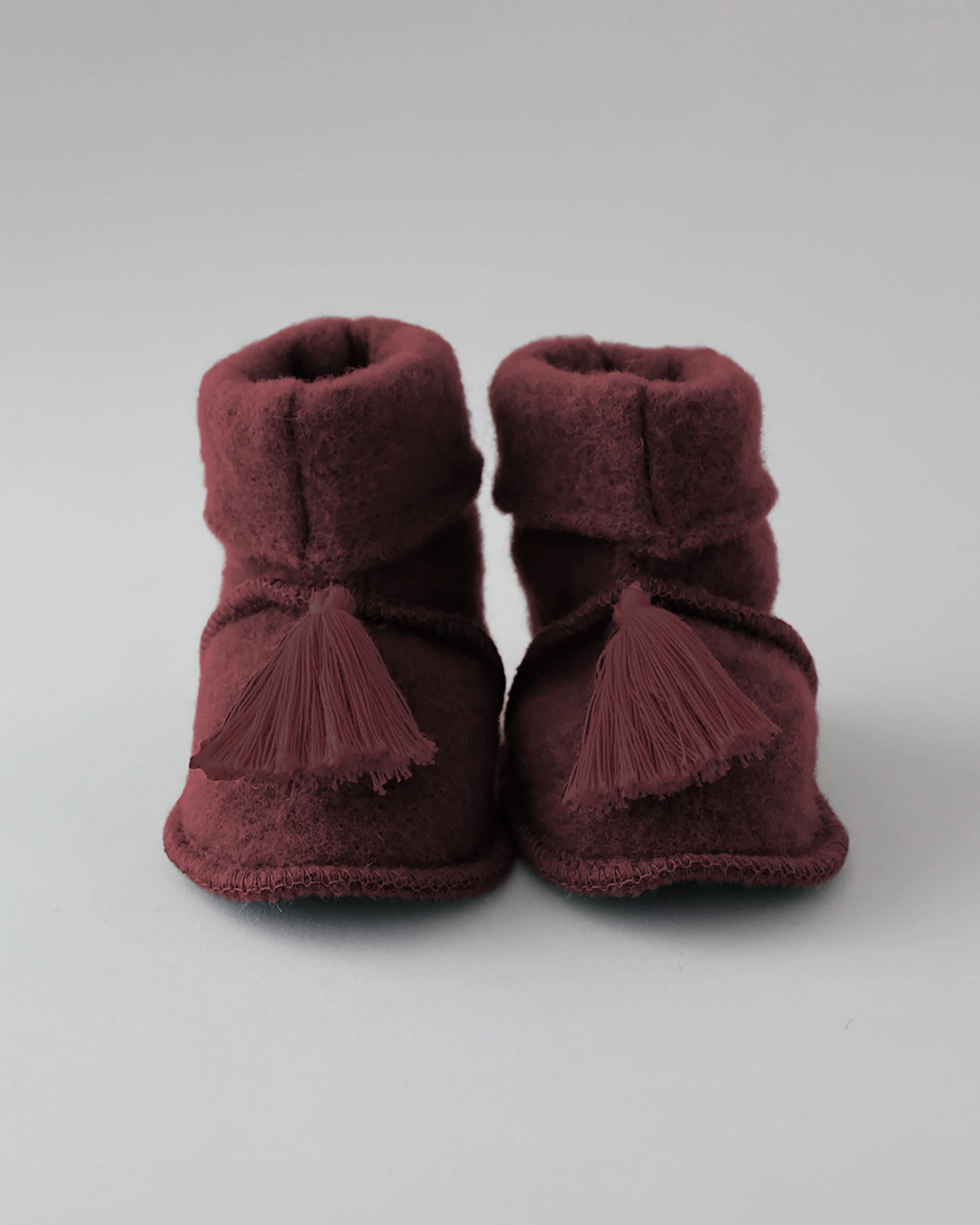 Wollfleece Trageschuhe - Burgundy/Burgundy