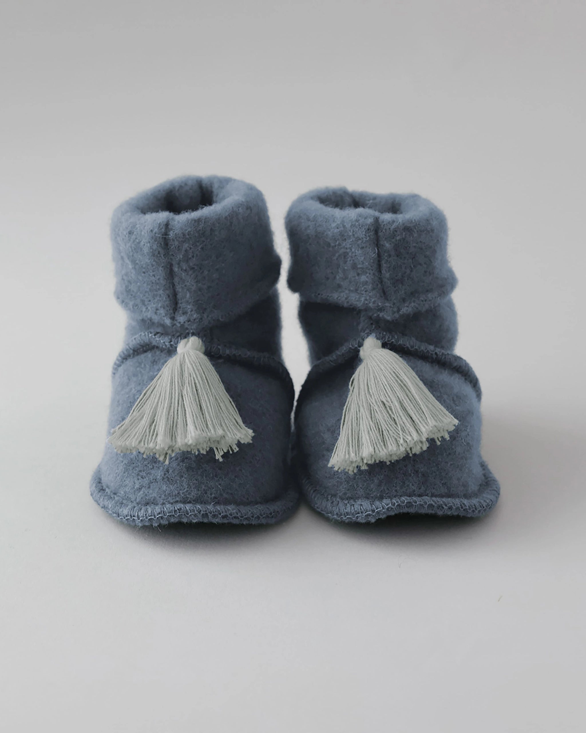 Wollfleece Trageschuhe - Cloudy Blue/Blue