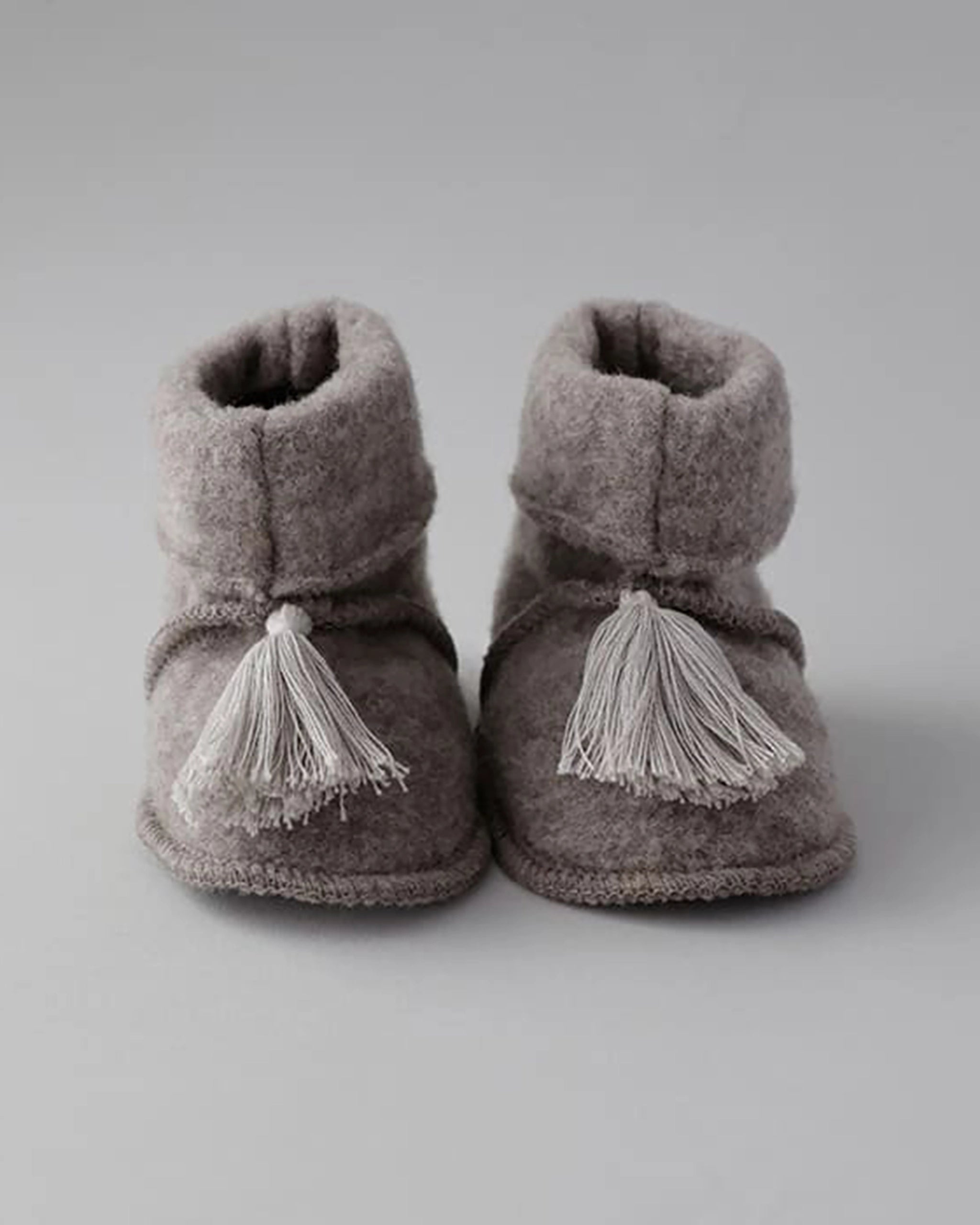 Wollfleece Trageschuhe - Greige/Nude