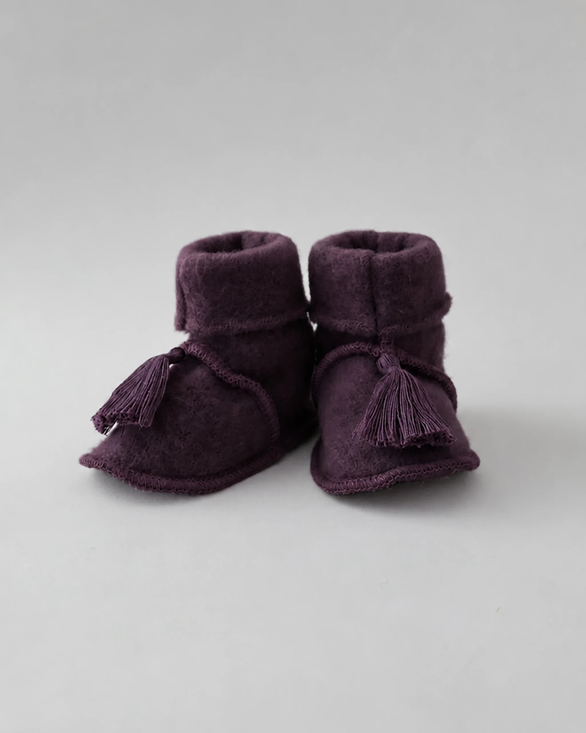 Wollfleece Trageschuhe - Plum