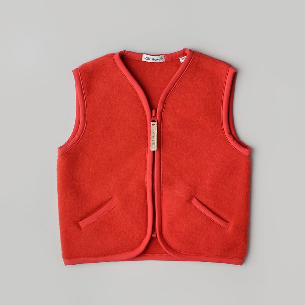 Wollfleeceweste Tangerine Red