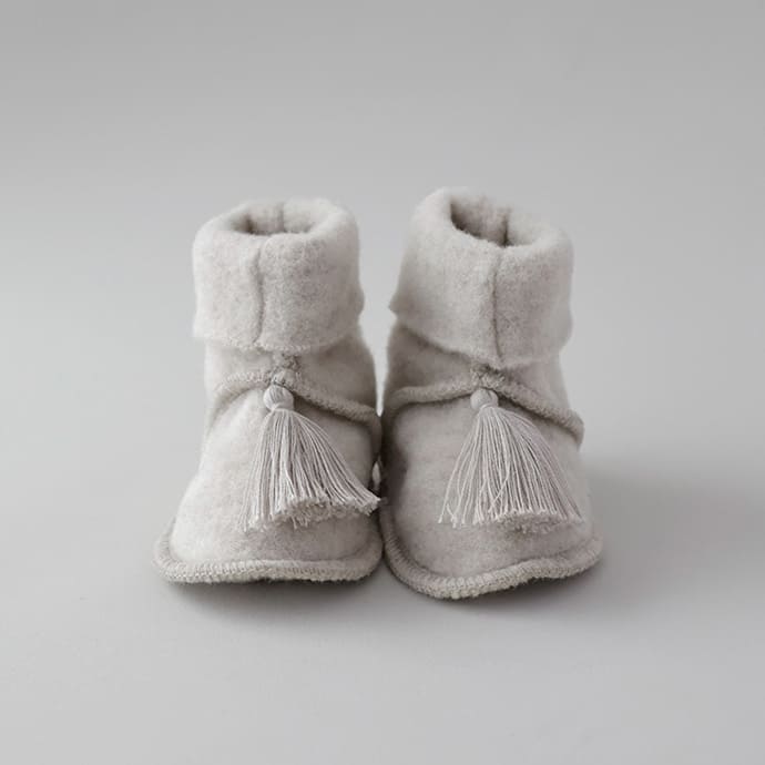 Trageschuhe - Nude/Nude aus Bio-Merinofleece