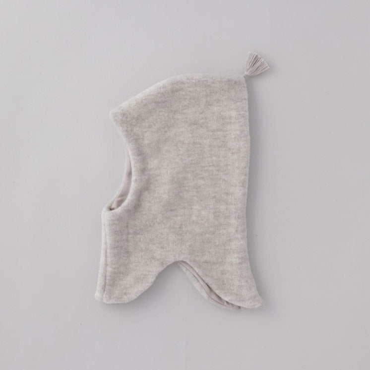 Schalmütze in Nude/Nude aus 100% Bio-Merinofleece (Gr. 86/92-110/116)