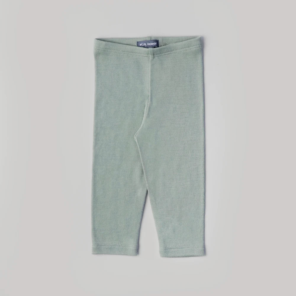 Leggings aus Bio-Merino-Schurwolle in Sage, Vorderansicht