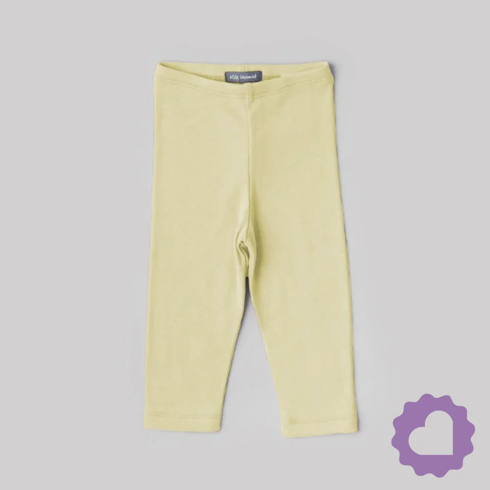 Leggings MADI aus Bio-Merino-Schurwolle in Butter Yellow, Vorderansicht