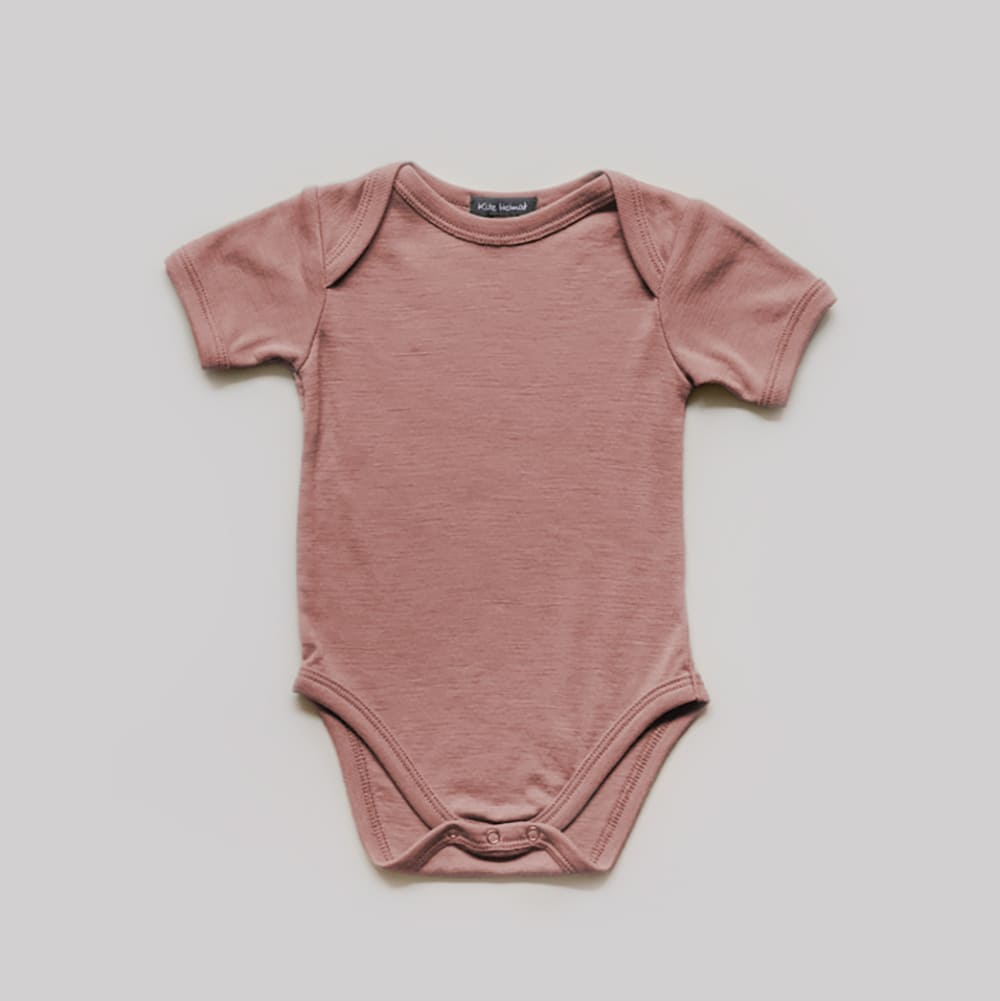 Body Merino kurz - Dusty Rose
