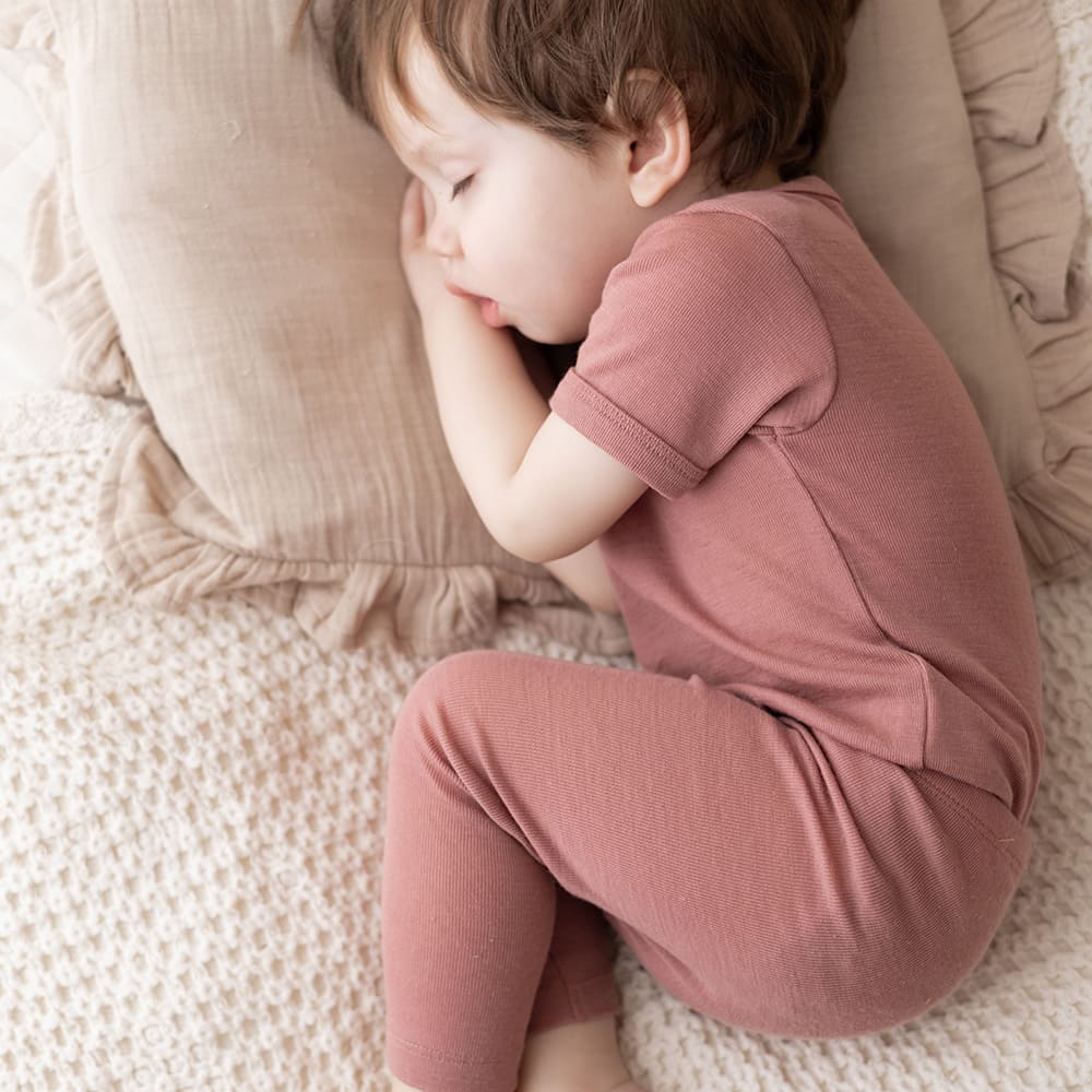 Body Merino kurz - Dusty Rose