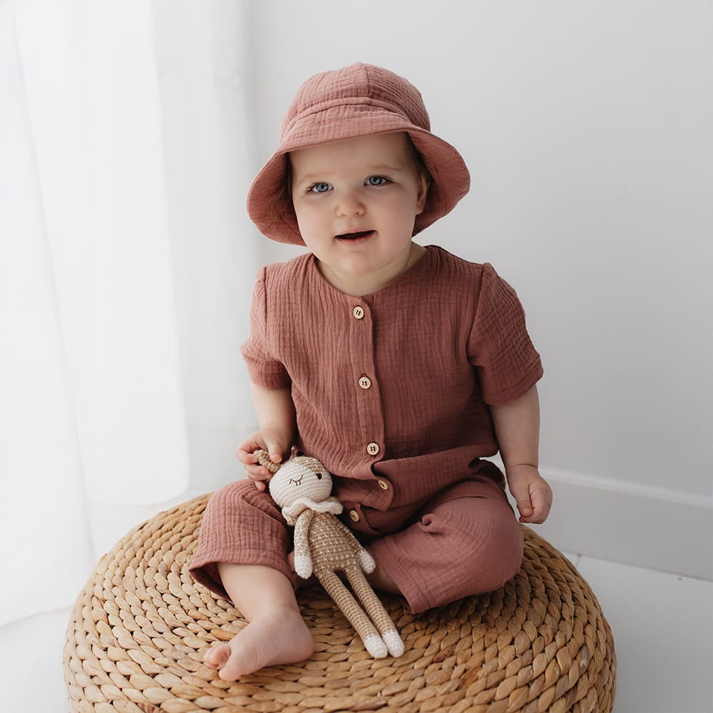 Overall Musselin Dusty Rose