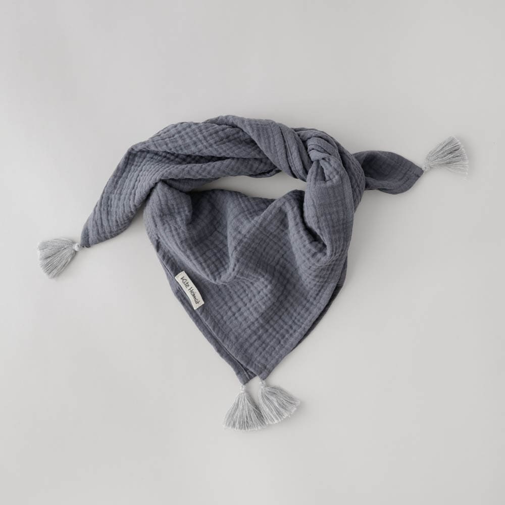 Tuch Musselin - Dark Grey/Light Grey