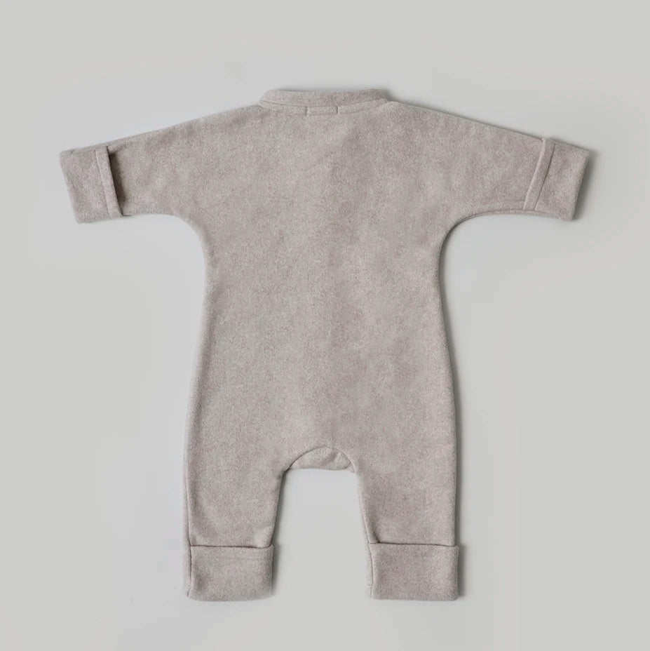 Overall - Beige - Bio-Baumwollfleece
