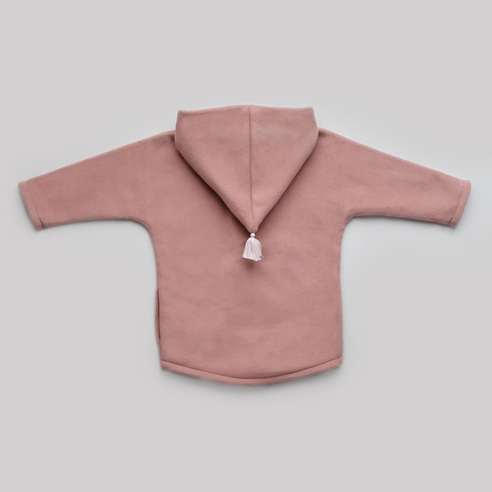 Jacke Dusty Rose/Light Rose aus Bio-Baumwollfleece
