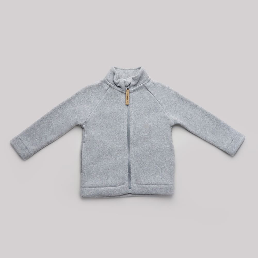 Jacke Baumwollfleece Light Grey