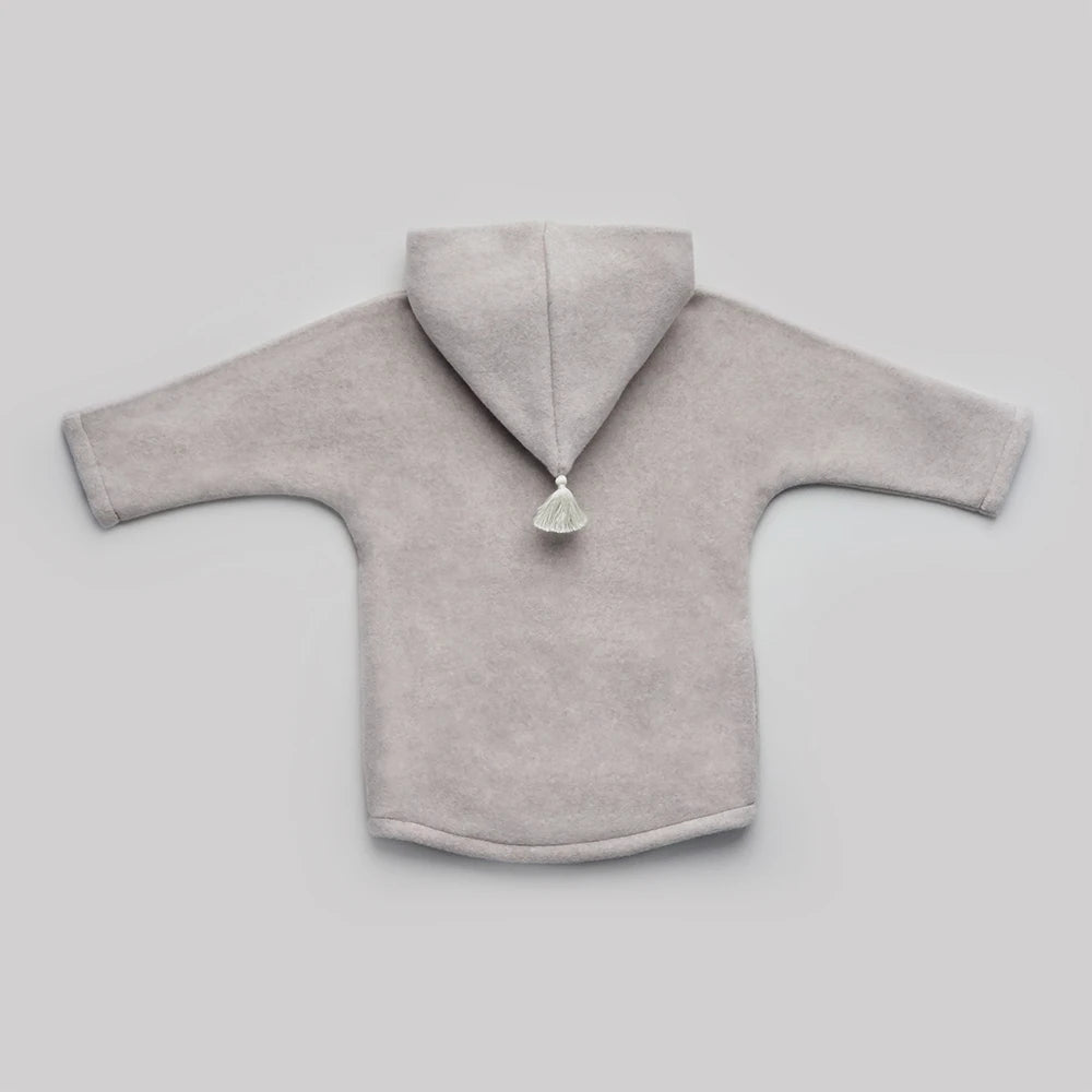Jacke - Beige/Leo aus Bio-Baumwollfleece