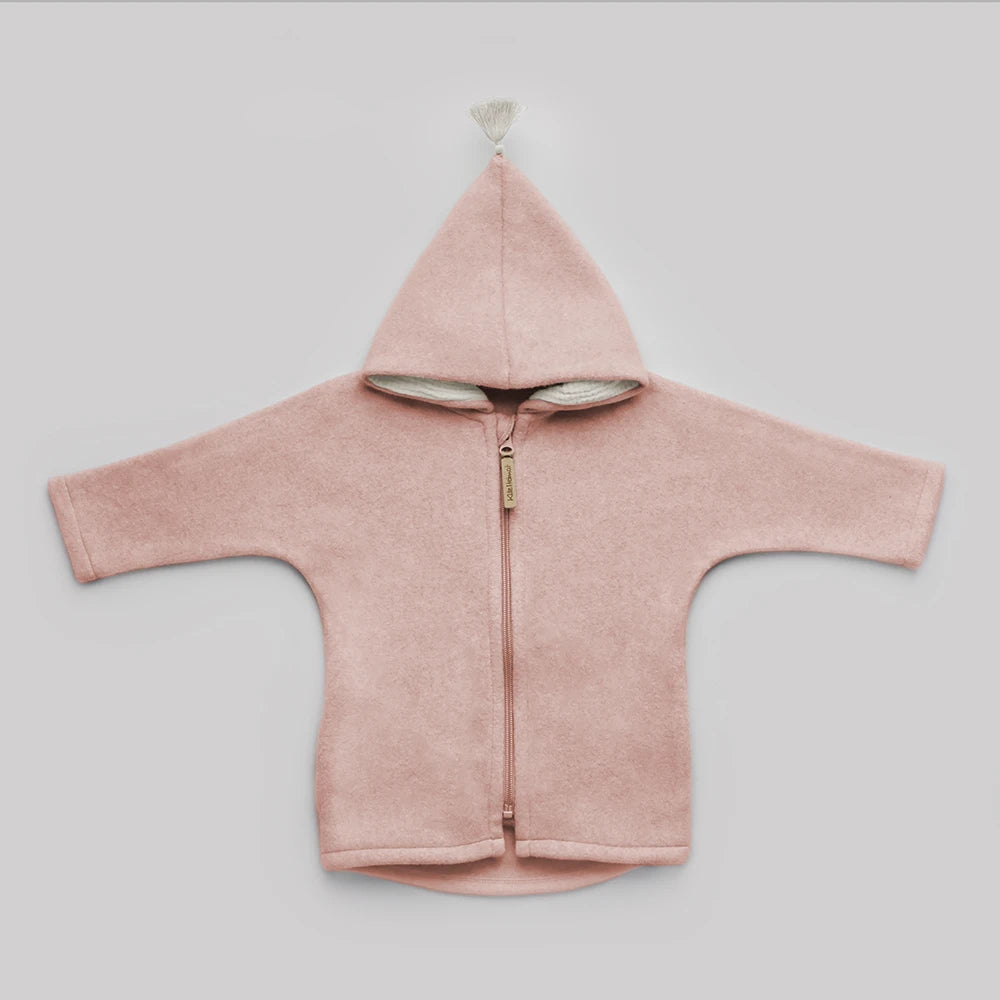 Jacke - Soft Rose/Milk aus Bio-Baumwollfleece