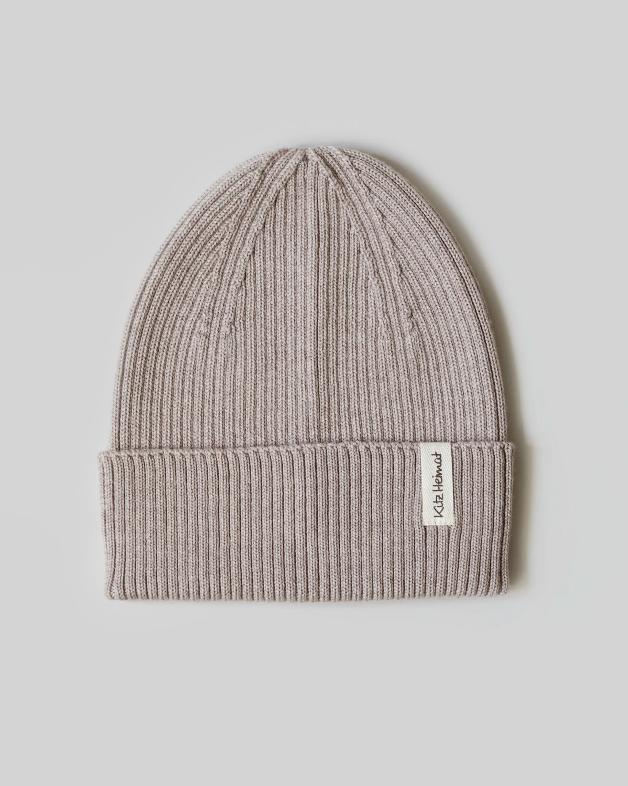 Merino Strick Beanie Kids - Greige