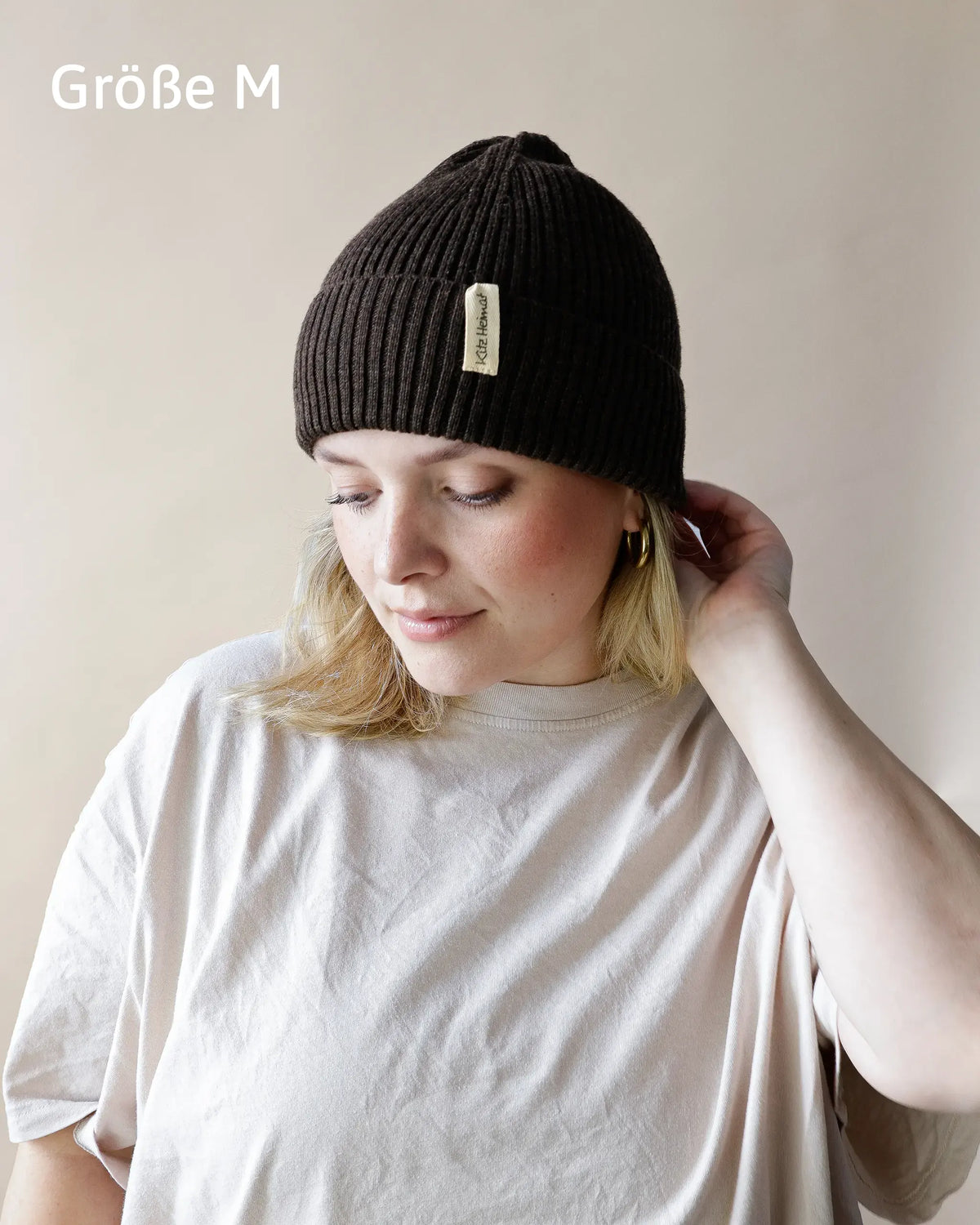 Merino Strick Beanie Adult - Coffee