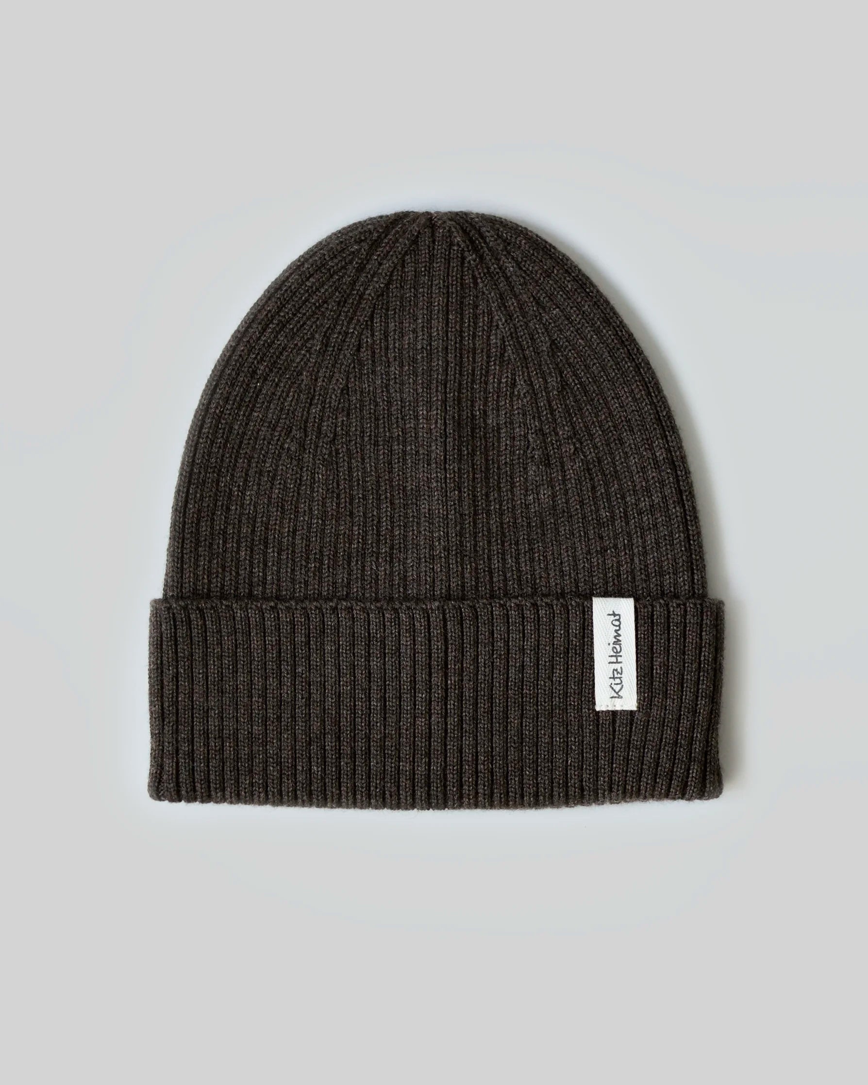 Merino Strick Beanie Kids - Coffee