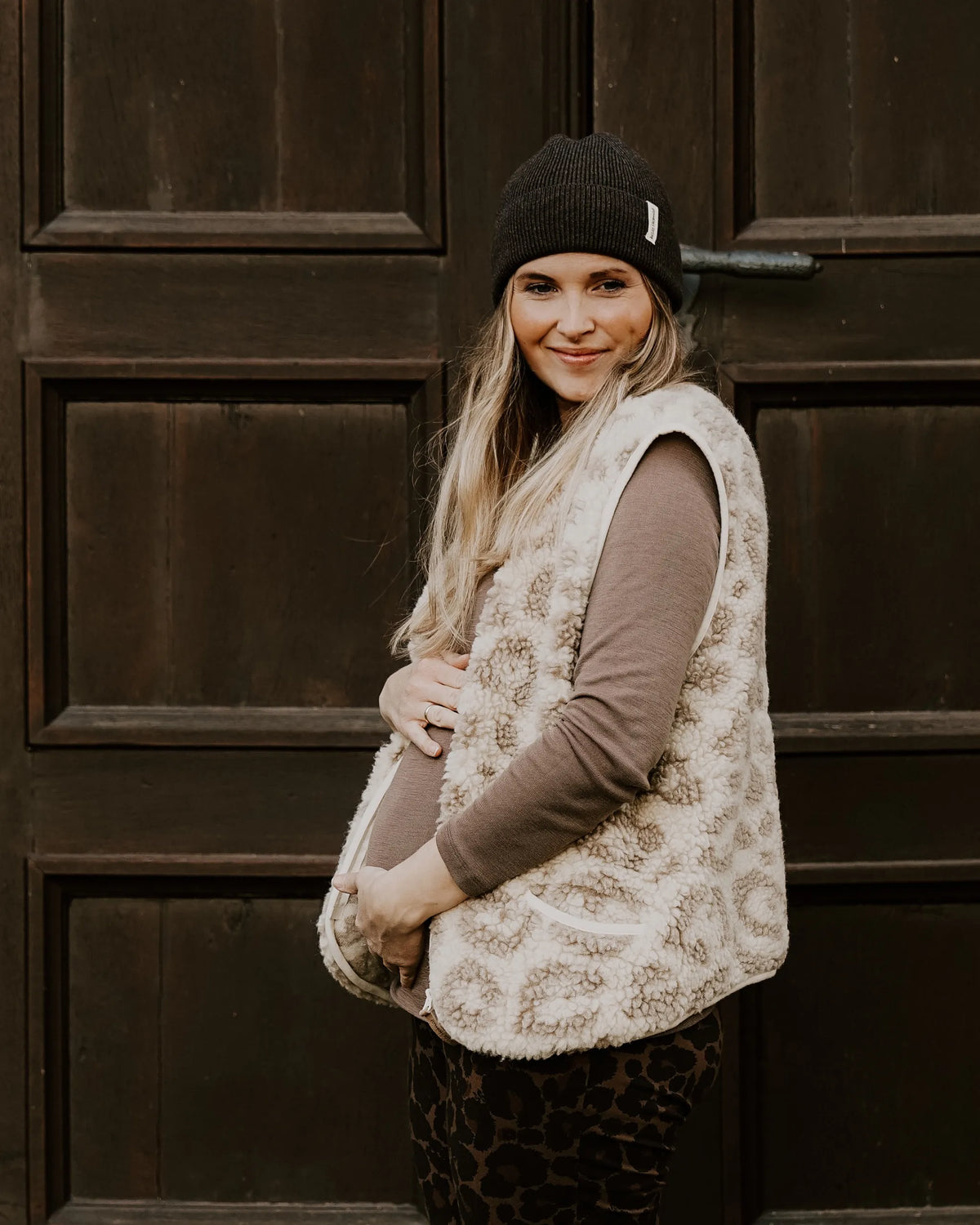 Merino Strick Beanie Adult - Coffee