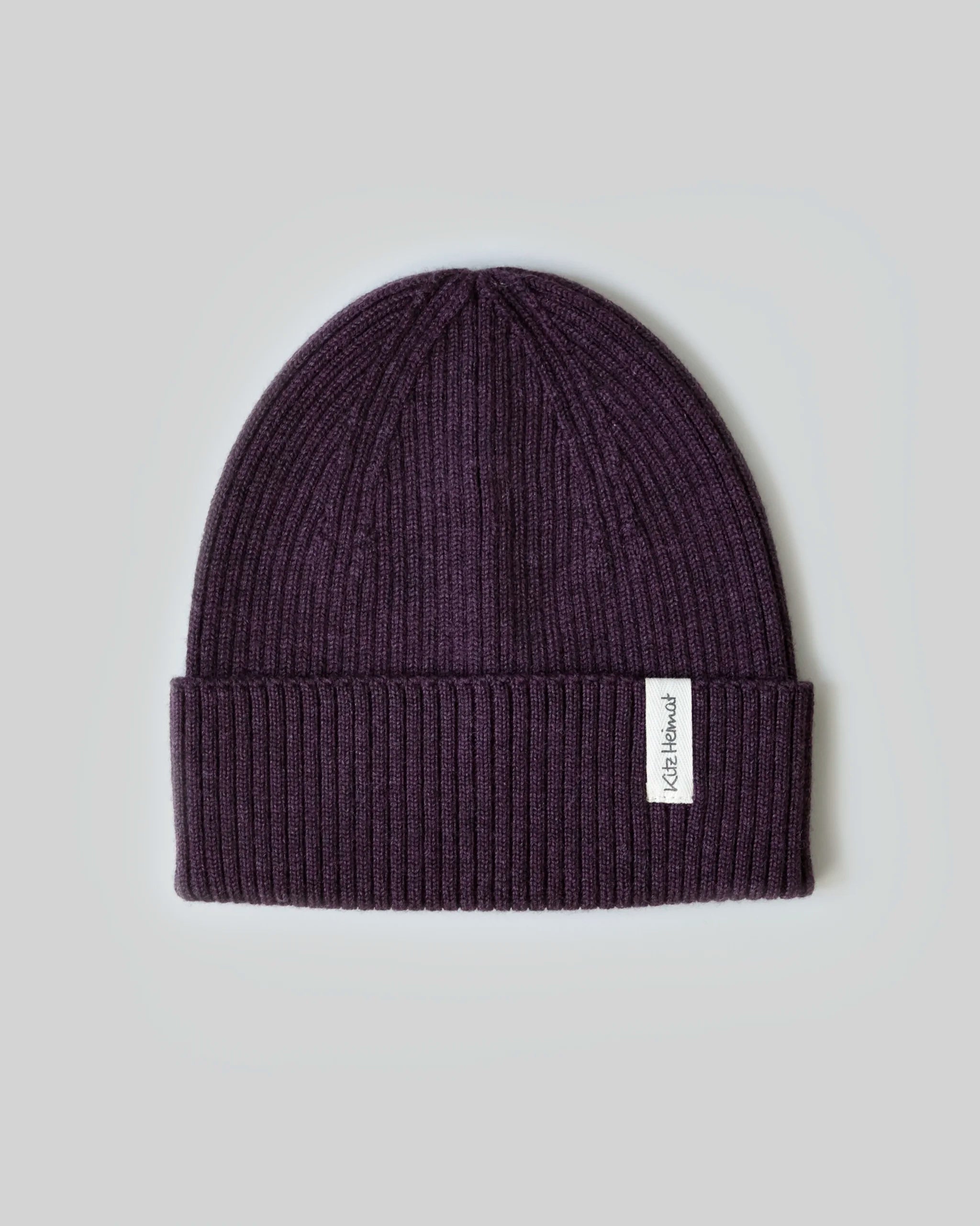 Merino Strick Beanie Kids - Plum