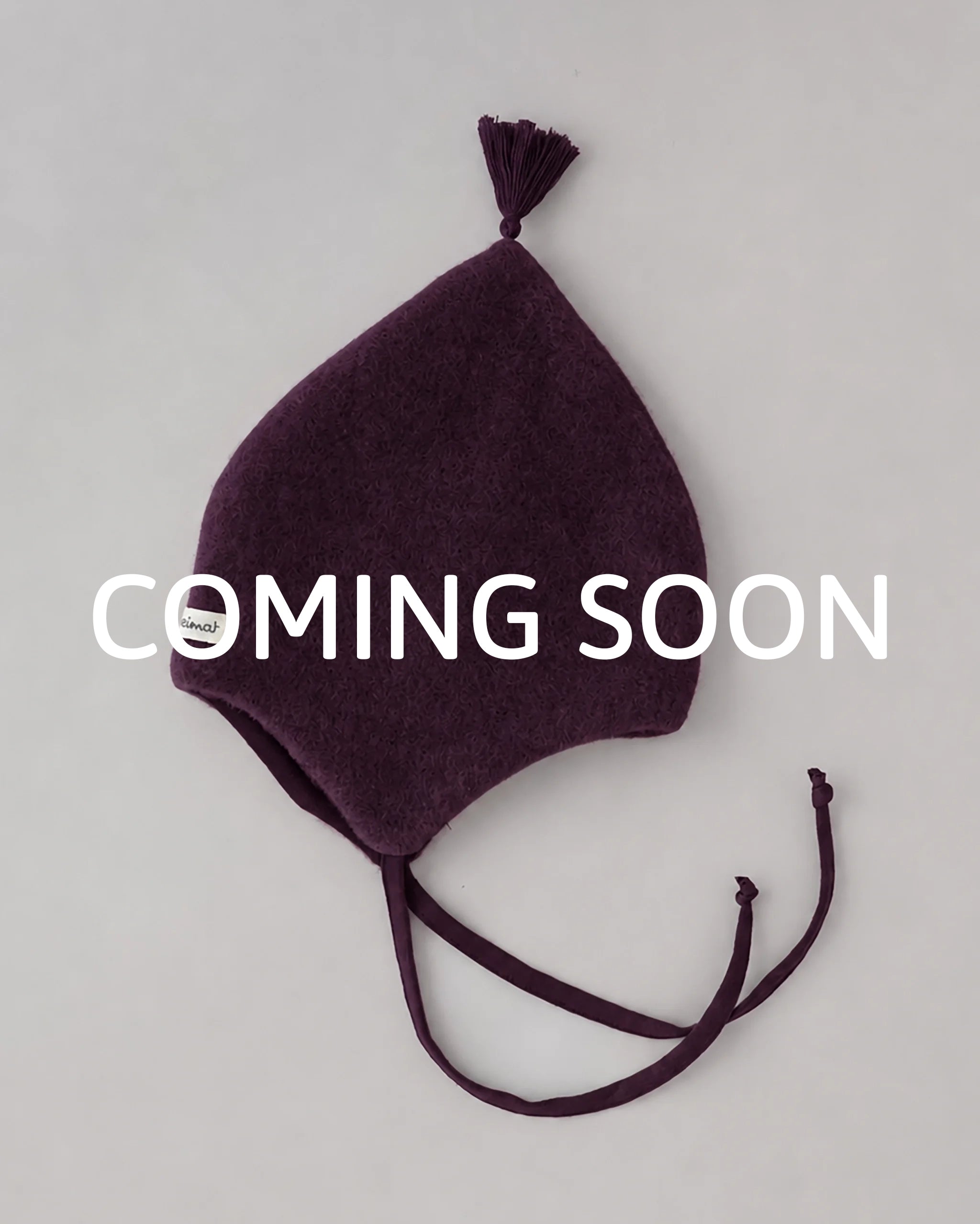 Wollfleece Babymütze - Plum/Light Plum