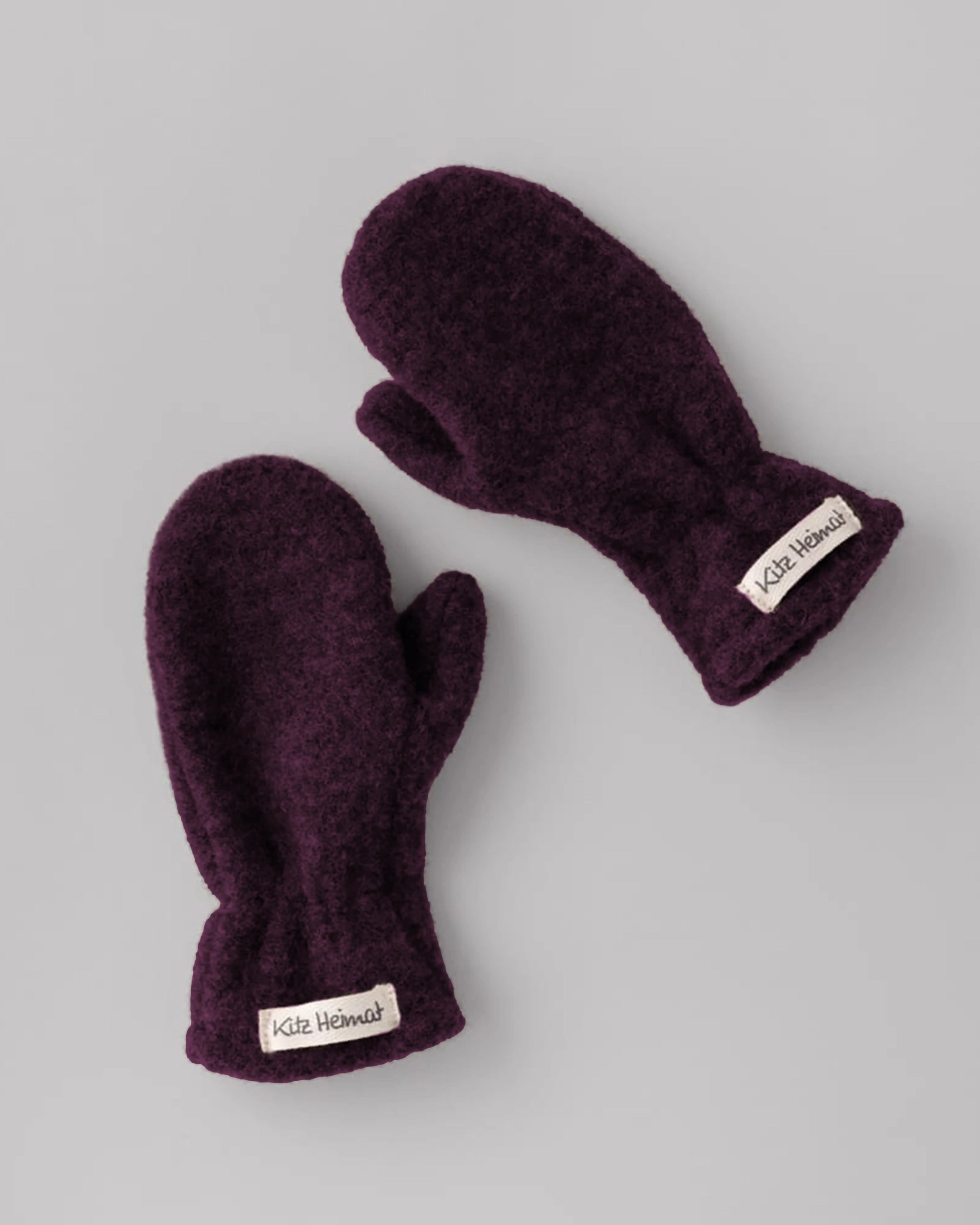 Wollfleece Fäustlinge - Plum