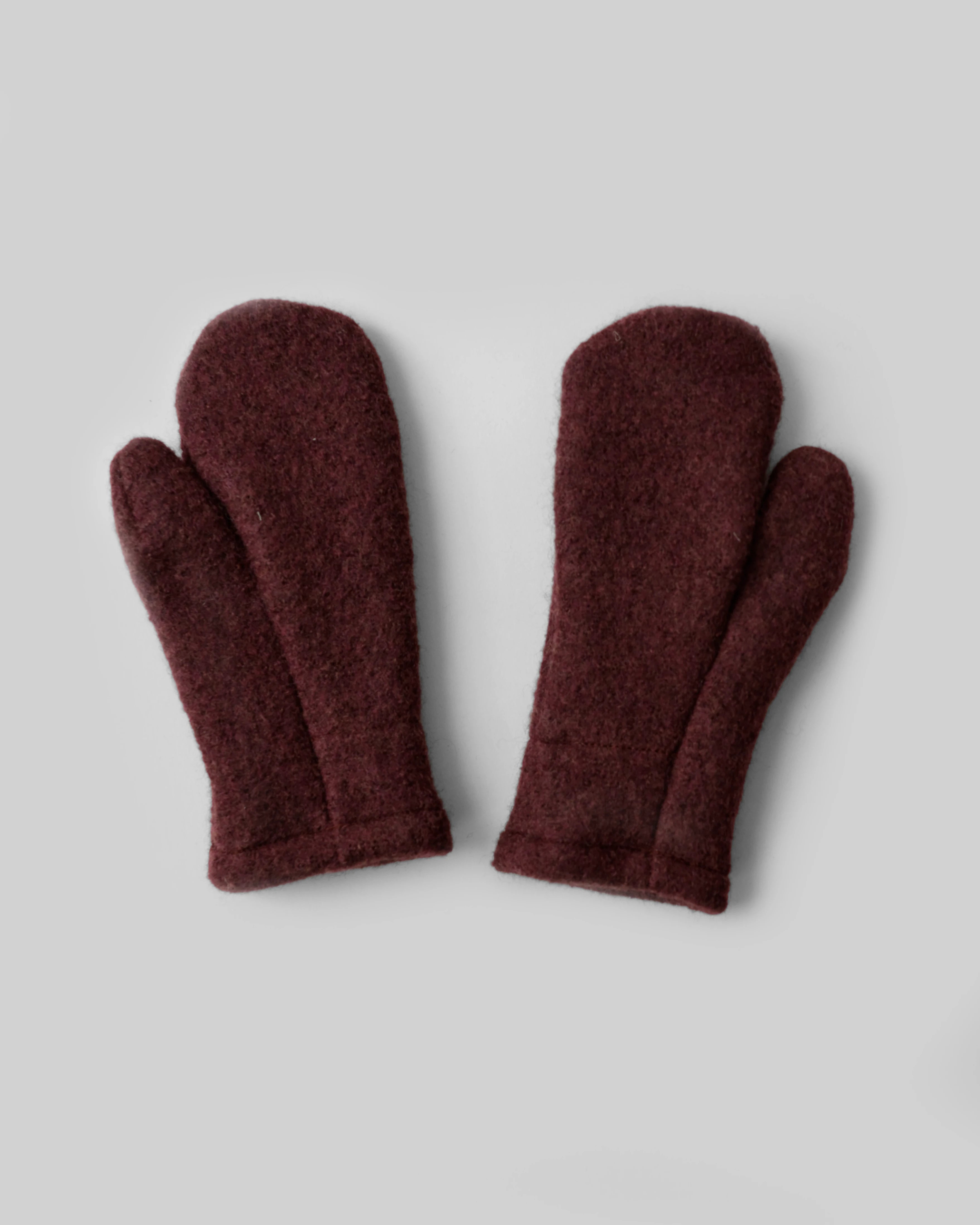 Wollwalk Fäustling Burgundy